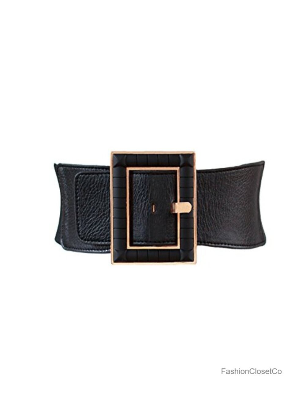 Wide Stretch Cinch Retro Buckle Plus Size Dress Belts, Faux Leather PU Polyester